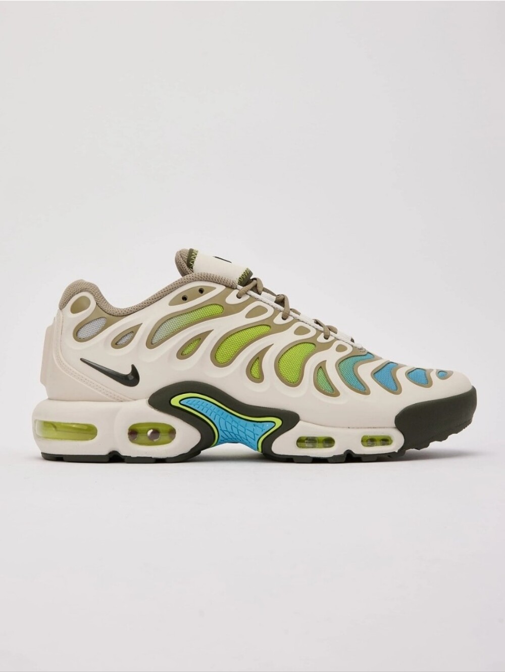 Nike Men’s Air-Max Inspired Cushioning Sneaker - Cream/Green/Blue